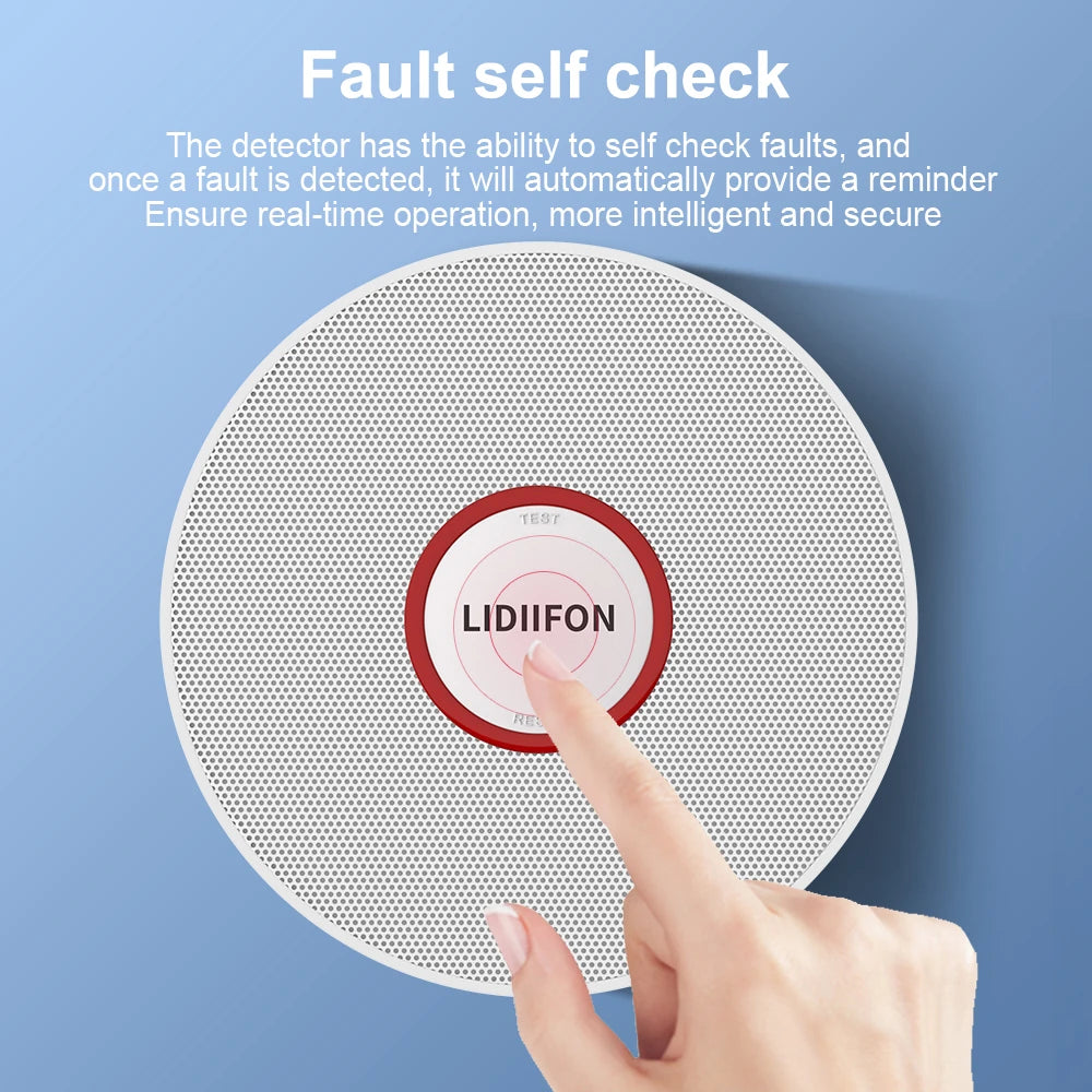 Wireless Fire Protection Smoke alarm Sensor for Home Kitchen