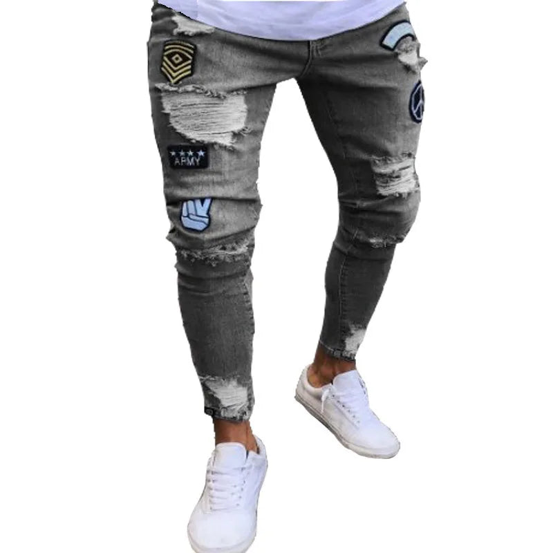 Jeans Men Pants Wash Solid Color Multi Pockets Denim Mid Waist Cargo Jeans Plus Size Fahsion Casual Trousers Male Daily Wear