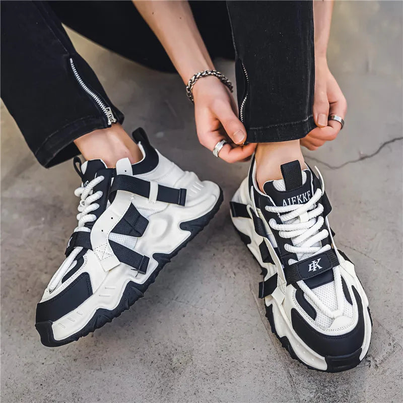 Low-top wear-resistant fashion heightening casual shoes