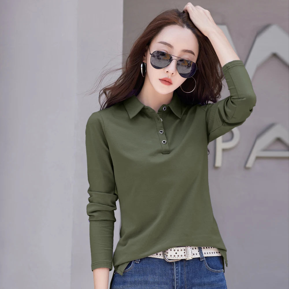 Women Button Casual Office Lady Formal Women Tops