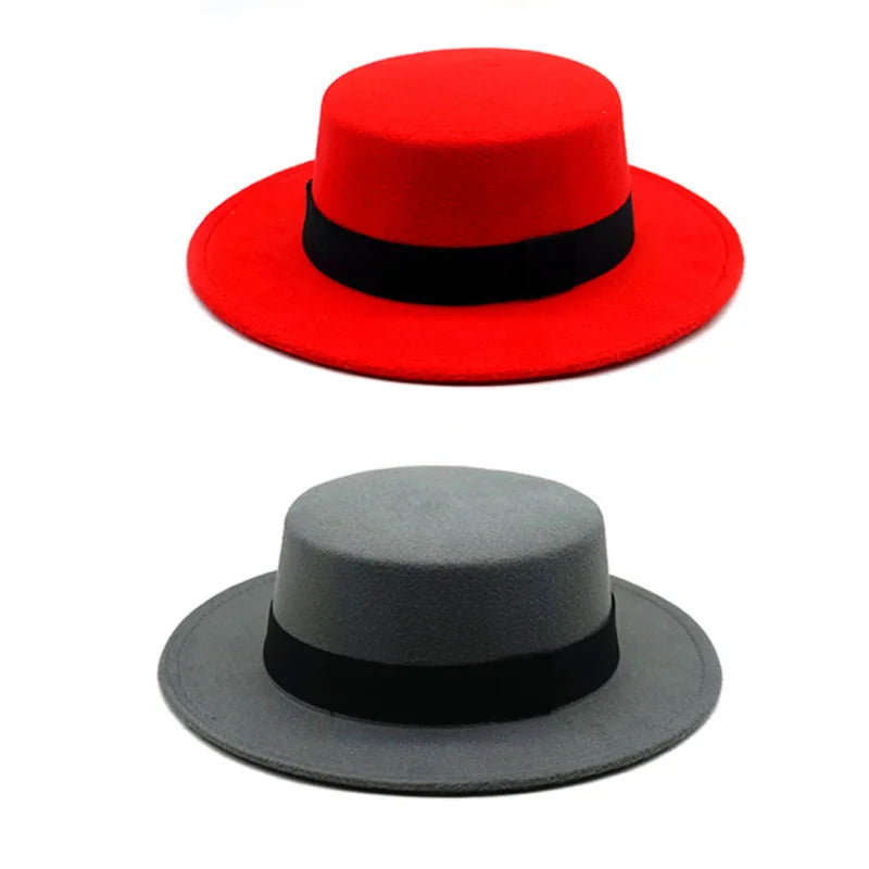 Women's Felt Retro British Style Wide Brim Fedora