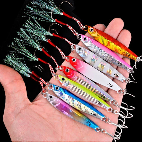 Shore Drag Cast Jigging Spoon Fishing Lure Artificial Bait Tackle