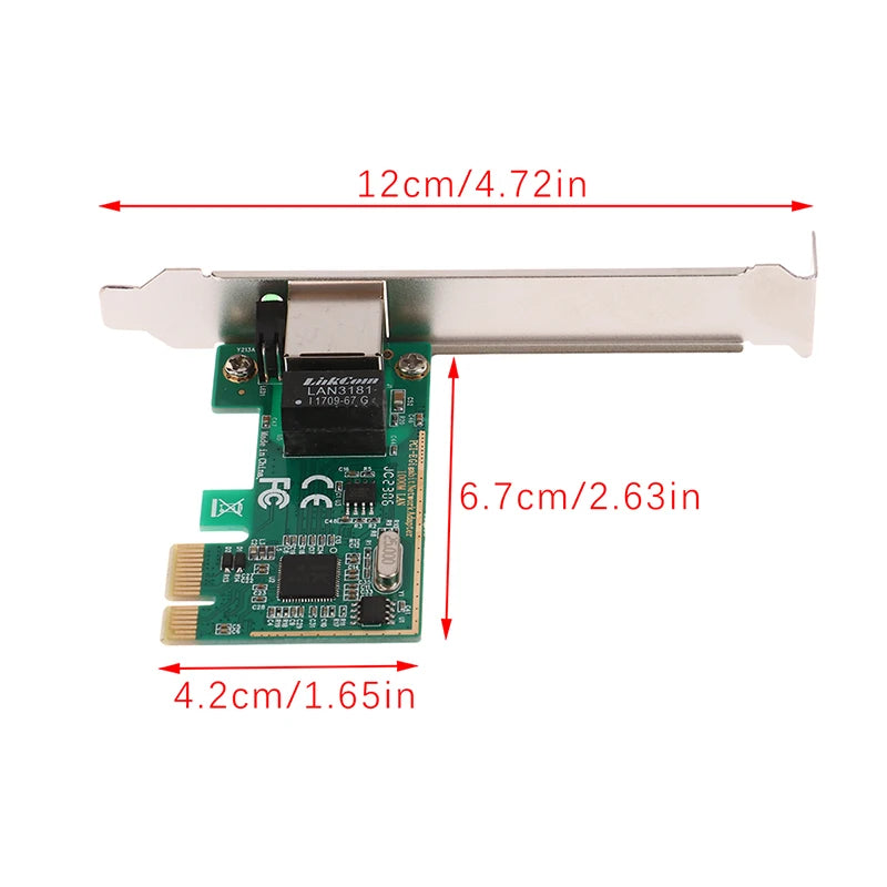 1000Mbps Gigabit Ethernet PCI Express PCI