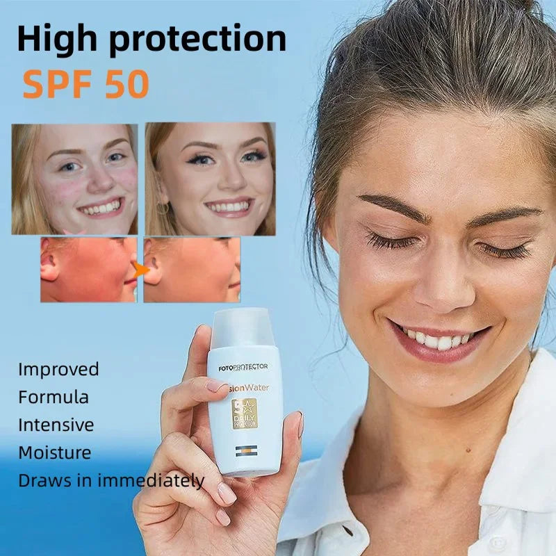 Face Sunscreen SPF50 PA+++ UV Protection Whiten Brightening Moisturizing Anti-Spot Isolation Effective Fade Spot Sun Damage 50ML