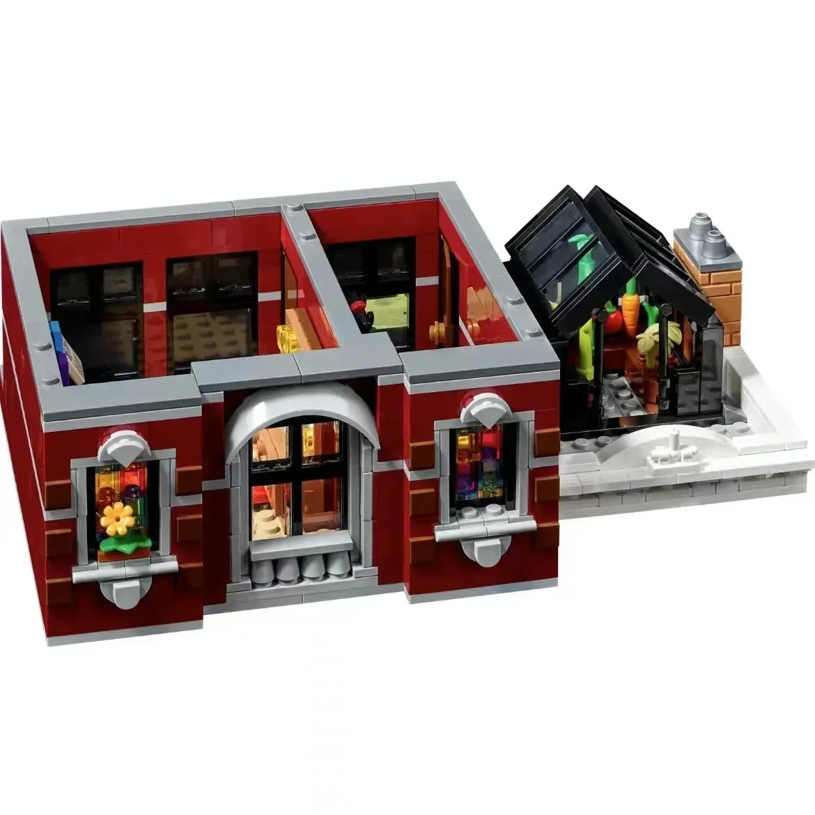 New Creating Jazz Club Expert Pizza Shop Model Modular House Building Blocks Compatible 10312 Street View Toys For Kids Adults