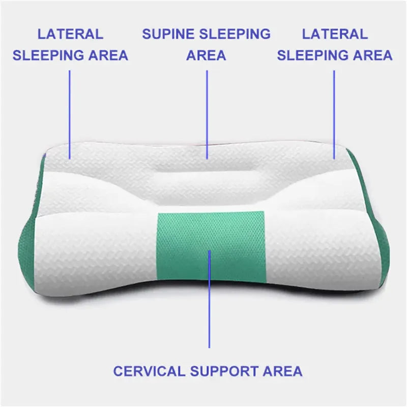 Cervical Memory Foam Pillow, Ergonomic Goose Down Pillow, Sleep Enhancing Cervical Support Comfort Goose Down Pillow, Enhancing