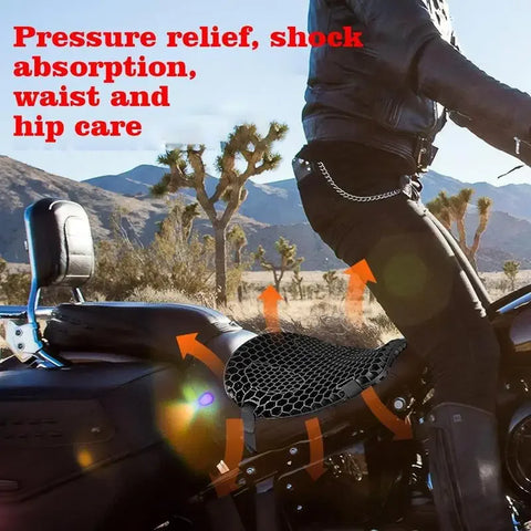 Motorcycle air cushion seat  motorcycle seat gel pad Cushion 3D Comfort bike Decompression Cover Shock Absorbing Relief Cushions