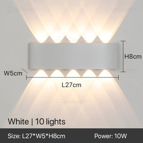 LED Wall Lamps Outdoor Plastic ABS IP65 Waterproof with Bathroom Aisle Garden Courtyard Living room Hotel Balcony 110-220V