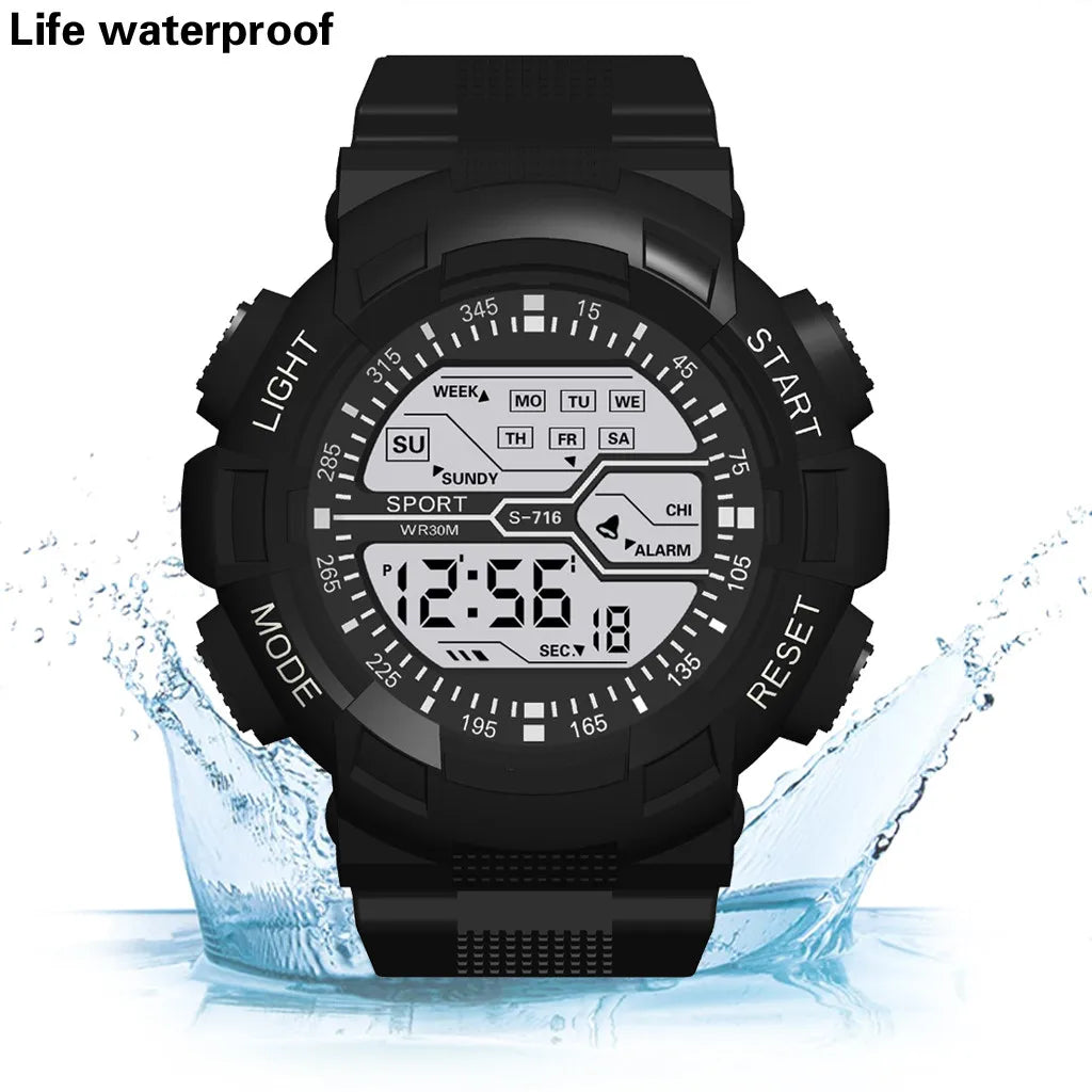 Men Sports Waterproof Date Backlit Watch