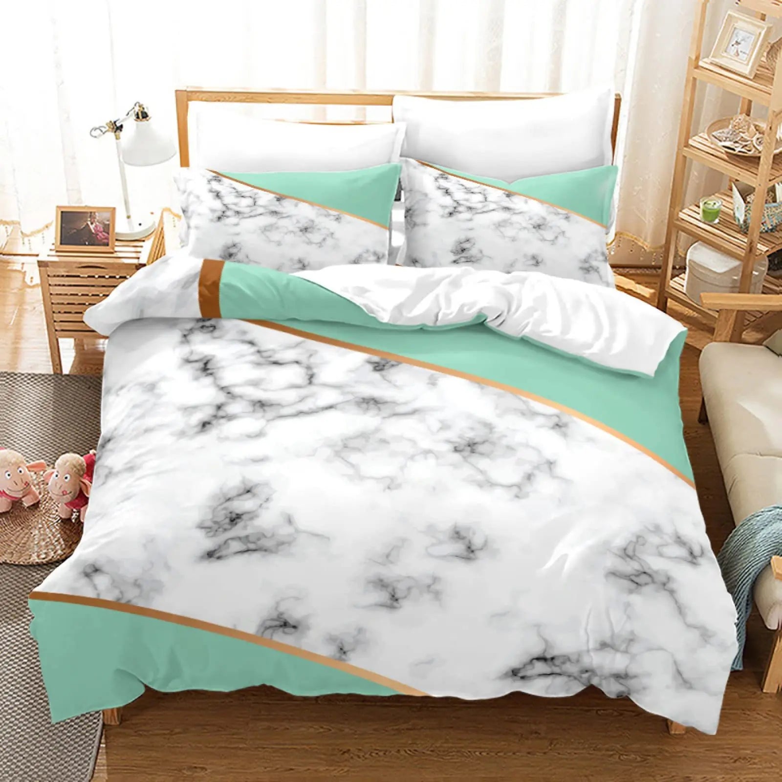 Marble Patterns Printed Bedding Set