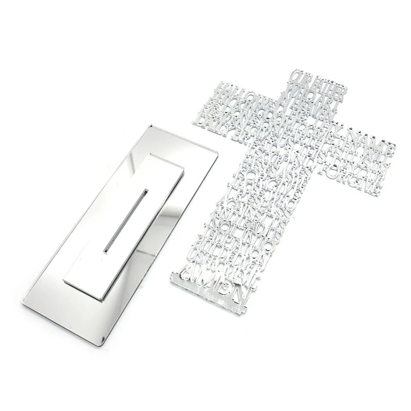 Hollow Out Acrylic Priest Father Scriptures for Cross