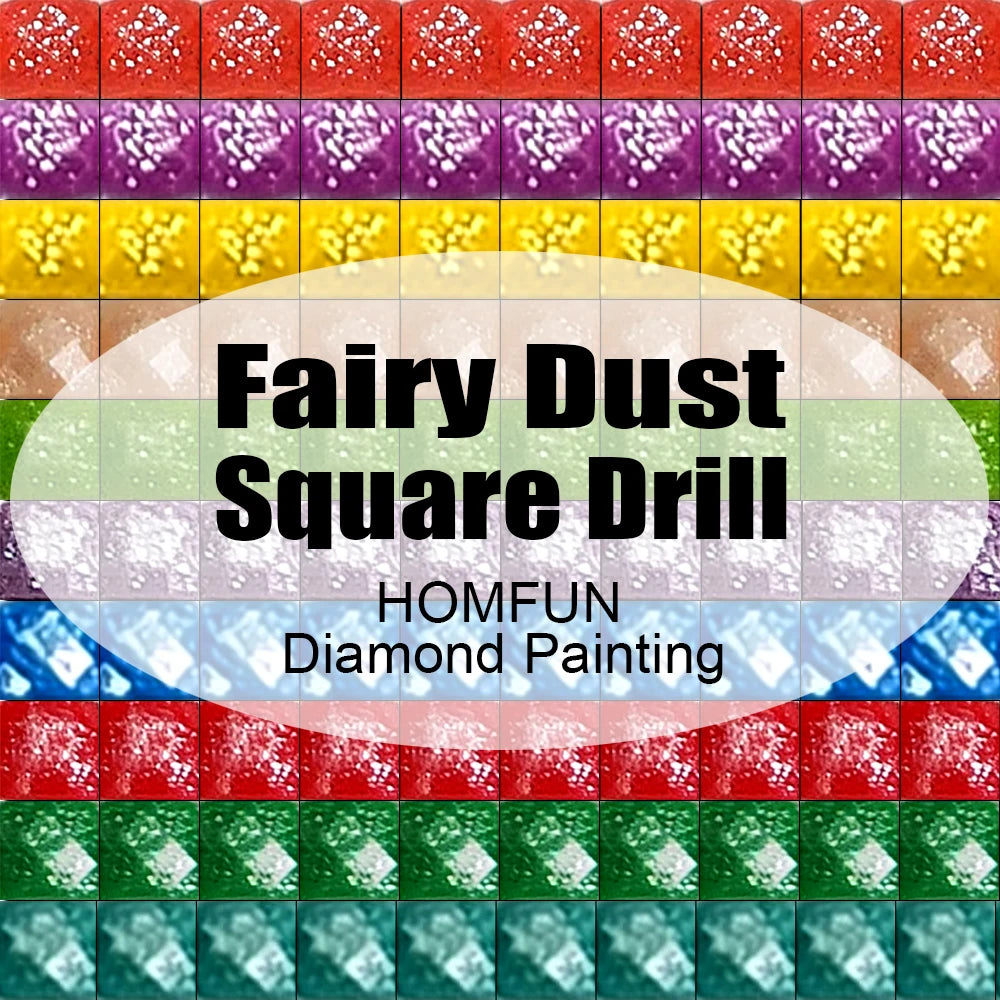 HOMFUN Fairy Dust AB Photo Custom Diamond Painting 5D DIY Picture Rhinestones Resin Drill Embroidery 3D Cross Stitch Home Decor