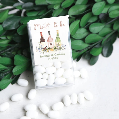 Mint to Be Labels Wedding Favors Custom Candy Box Stickers Personalized Bridal Shower Engagement Party Wedding Favors for guests