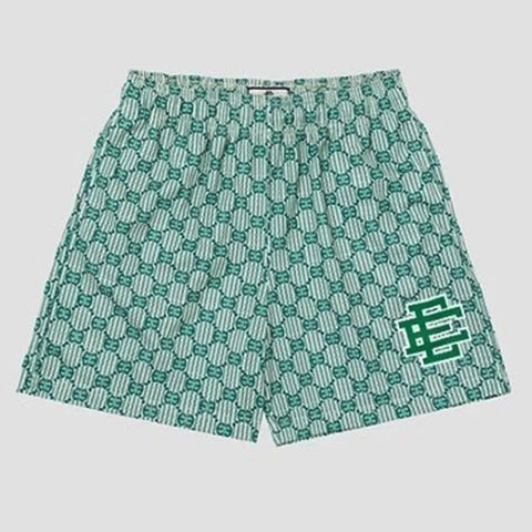 New Summer Eric Emanuel EE Basic Mesh Short Classic Floral Printed Gym Shorts Men's Gym Basketball Sports Beach Shorts