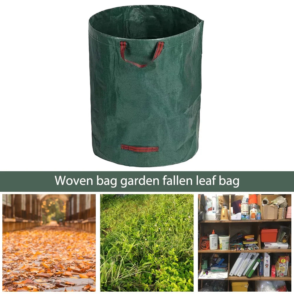 500L-60L Reusable Garden Bag Large Capacity Leaf Sack Light Trash Can Foldable Garden Garbage Waste Container Storage Bag