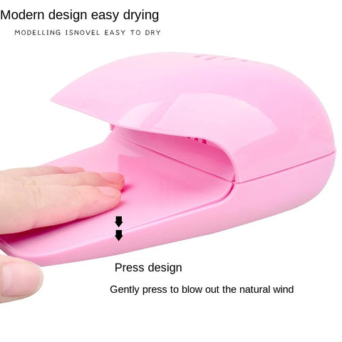 Mini Nail Dryer Touch Type Nail Polish Air Dryer Nail Polish Glue Fan USB Plug