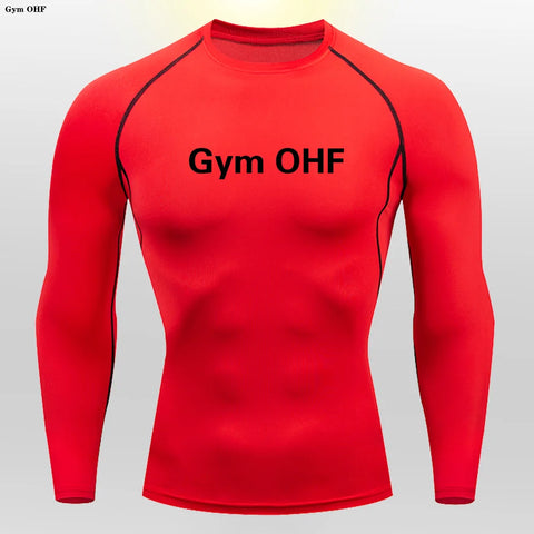 Gym T-shirt Men Rashguard Boxing Breathable T-shirts Long Sleeve Muay Thai Sportswear Bjj Muscle Compression Fitness Tights Tops