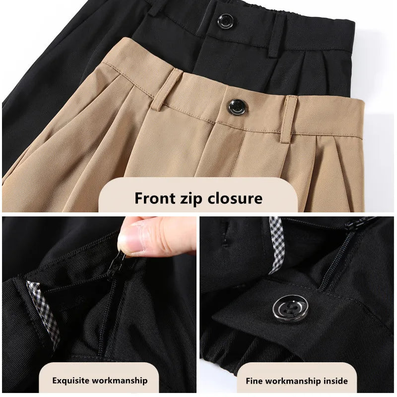 New Women'S Spring Autumn High Waist Thin Suit Pants Korean Loose And Elongated Vertical Tube Wide Leg Mopping Trousers Lady