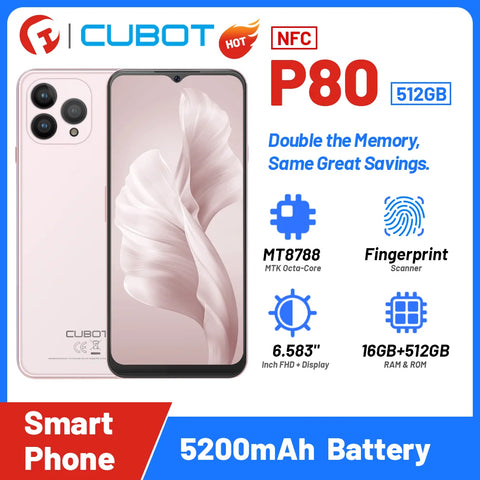 Cubot P80 Global Version 8GB+512GB Smartphone
