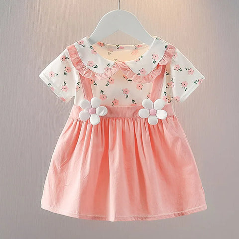 Summer Baby Girl Dress Doll Collar Princess