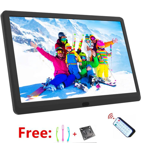 Fashion 15/14 inch Screen LED Backlight HD 1280*800 Digital Photo Frame Electronic Album Picture Music Movie Full Function Good