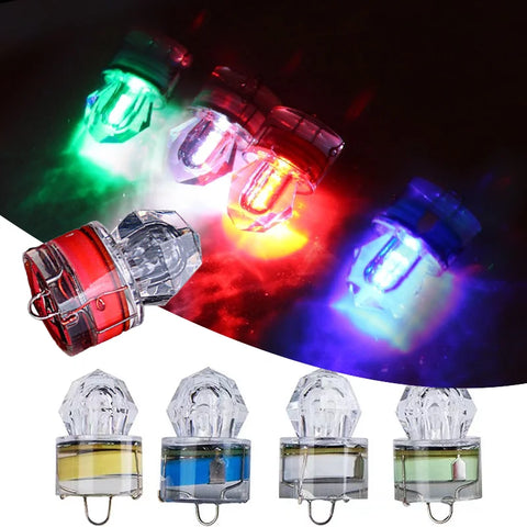 Fishing Bait Light Waterproof Mini Deep Sea Underwater Squid Strobe Attracting Diamond Shape Outdoor New Fishing Tool Lights