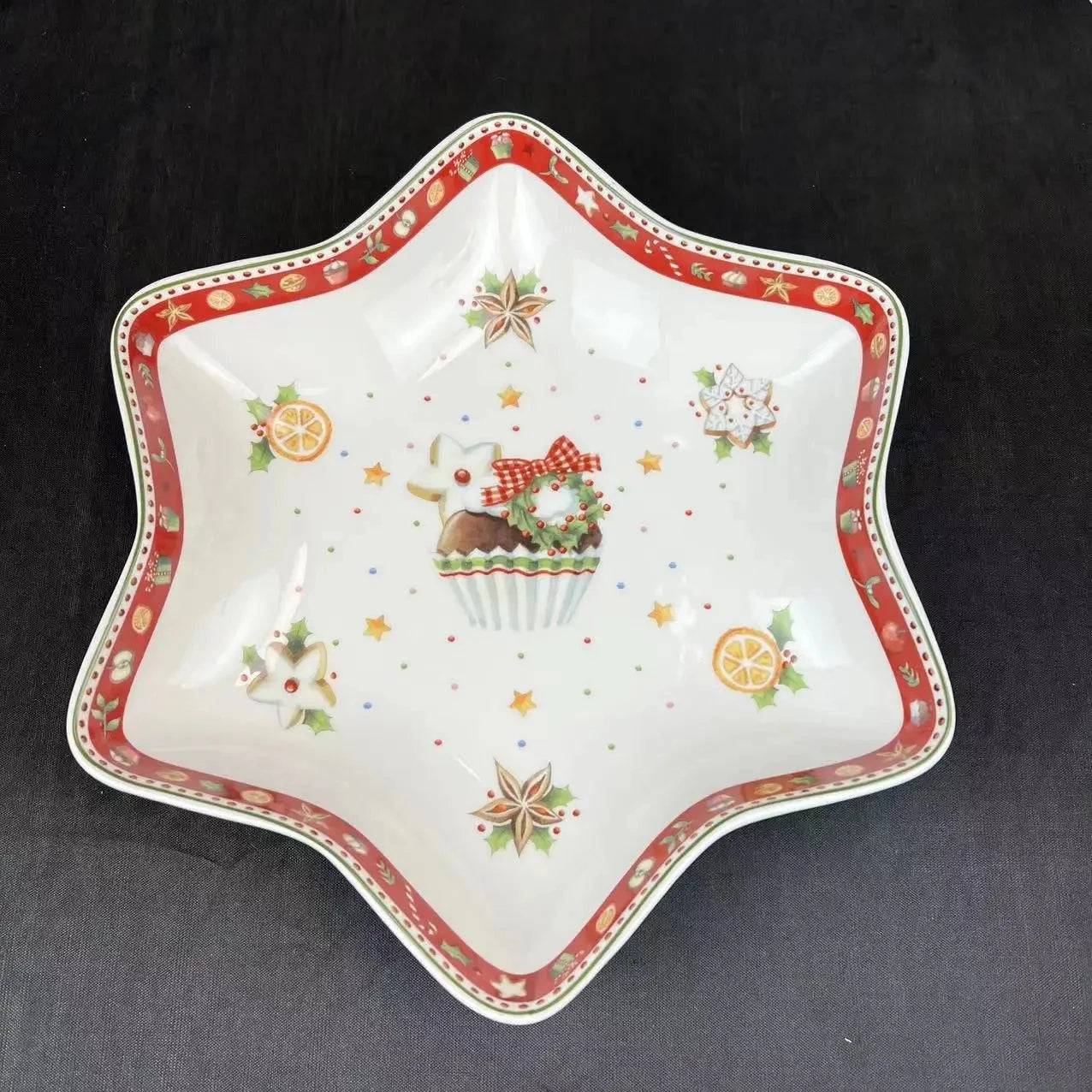 Christmas Decoration Dinner Plates, Dessert Tray, Salad Tray, Milk Pot, Creamer, Kitchen Tableware, Dinnerware