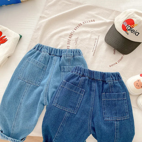 Toddler Boy Girl Soft Denim Long Pants