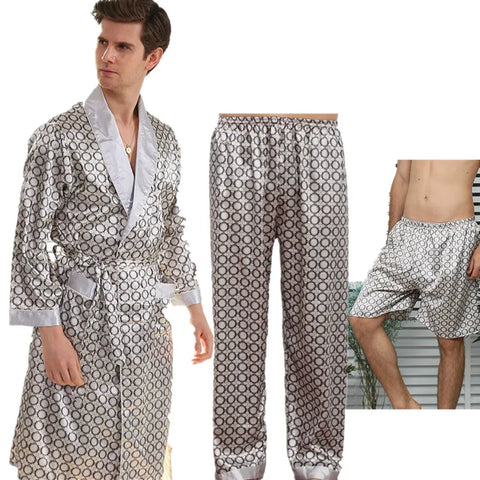 Robe Pants Pajama Set