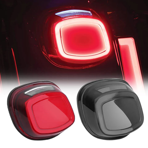 Motorcycle Rear Tail Light LED Brake Running Red Smoke Lamp Taillight For Harley Touring Softail Dyna Sportster XL883N XL1200N