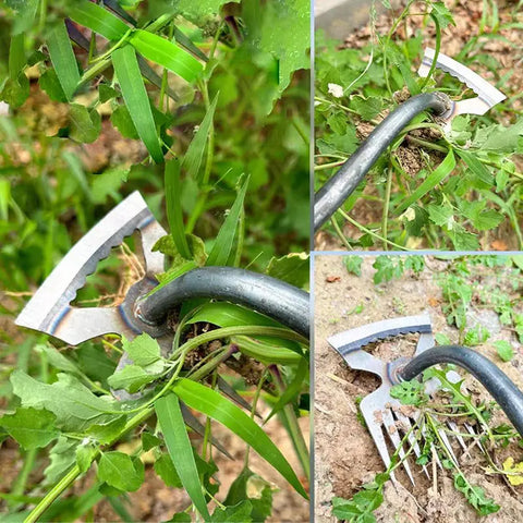 Gardening Tool 2 IN 1 Manual Weed Remover Tool Grass Rooting Loose Soil Hand Weeding Removal Puller Shovel