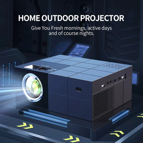 YERSIDA 1W Android Projector Support 4K Native 1080P HD Smart TV BT5.1 5G+2.4G WIFI Wireless Connection Home Outdoor Projector