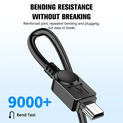 Mini USB Cable To USB Fast Data Charger Cable