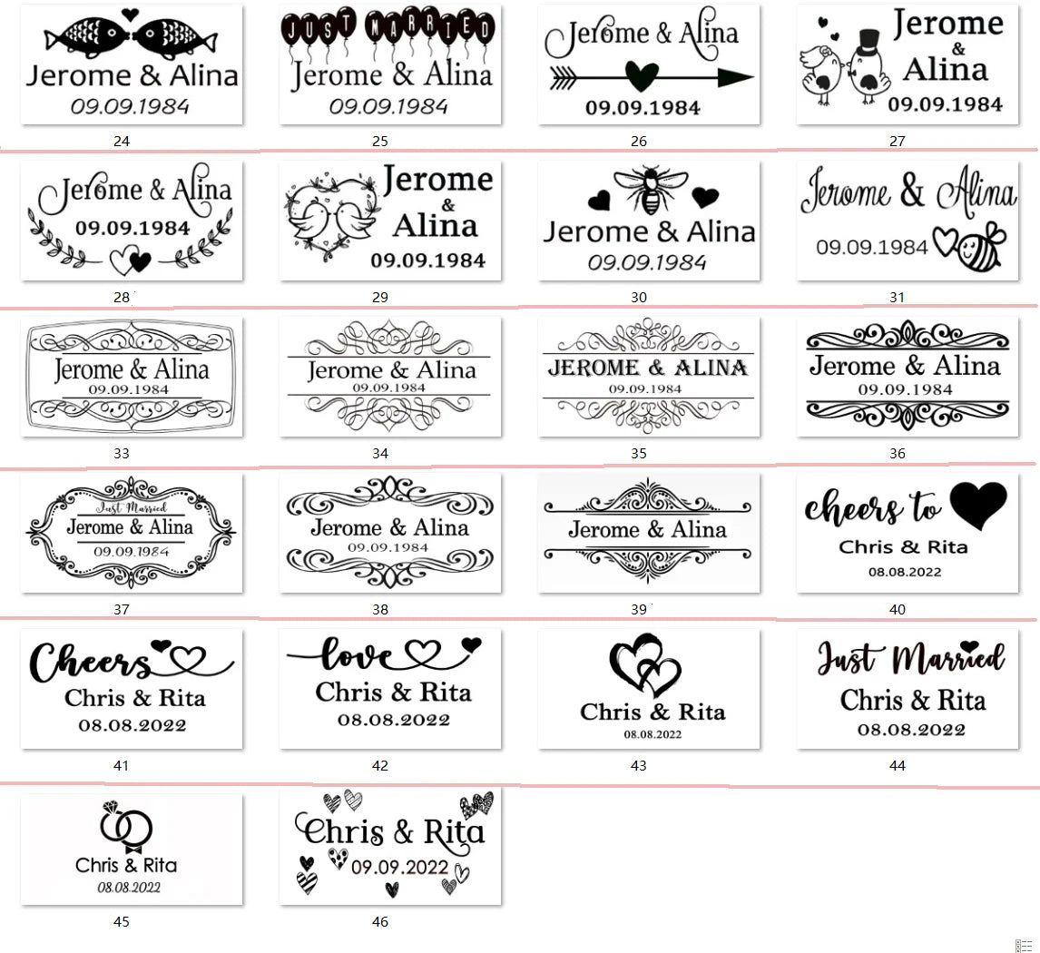 Wedding bubble Labels Custom Transparent  Stickers,