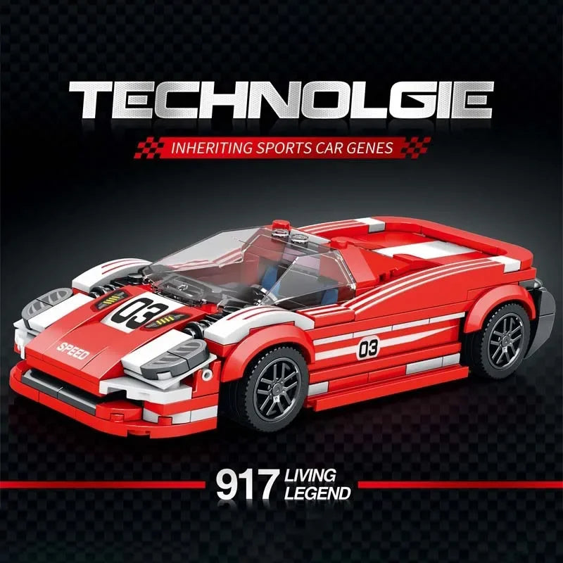 Speed Champions Series Racing Sports Vehiclea Technique Car Supercar Building Blocks Set Bricks Classic MOC Model Toys For Kids