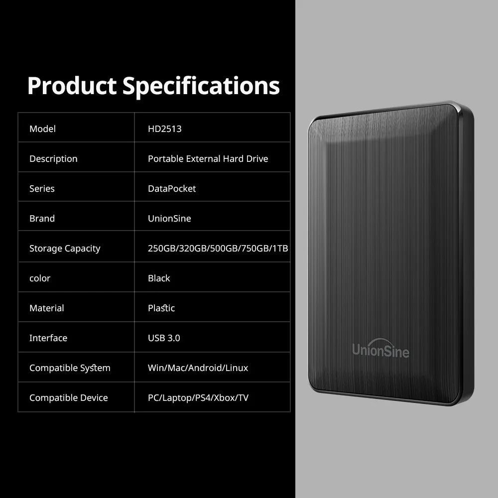 2.5" Portable External Hard Drive