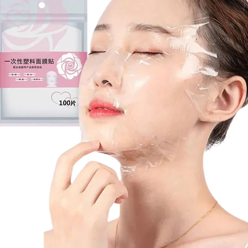 Disposable Face Plastic Film Full Face Cleaner Mask