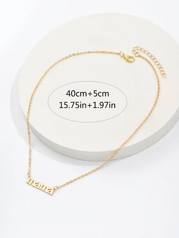 Mother's Day Mama Letter Pendant Necklace For Women Mom Nameplate Clavicle Chain Choker Personality Jewelry New Gifts