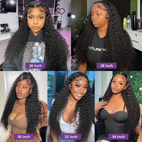 Frontal Human Hair Wig Water Deep Wave