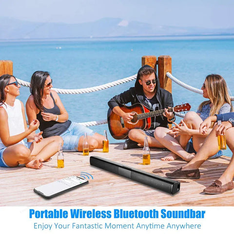 High Quality Smart Wireless Bluetooth Speaker High Power Wallmounted 40w Sound Bar Stereo Home Theater TV Strong Bass Sound Bar