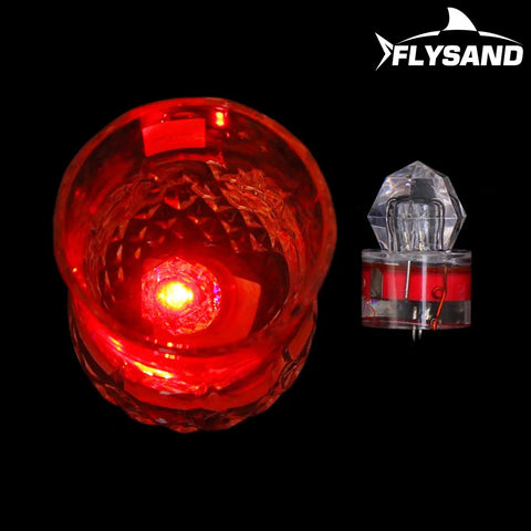 FLYSAND LED Fishing Lamp Underwater Diamond Shape Flash Light Attracting Squid Fishing Lure Tackle Fishing Tools