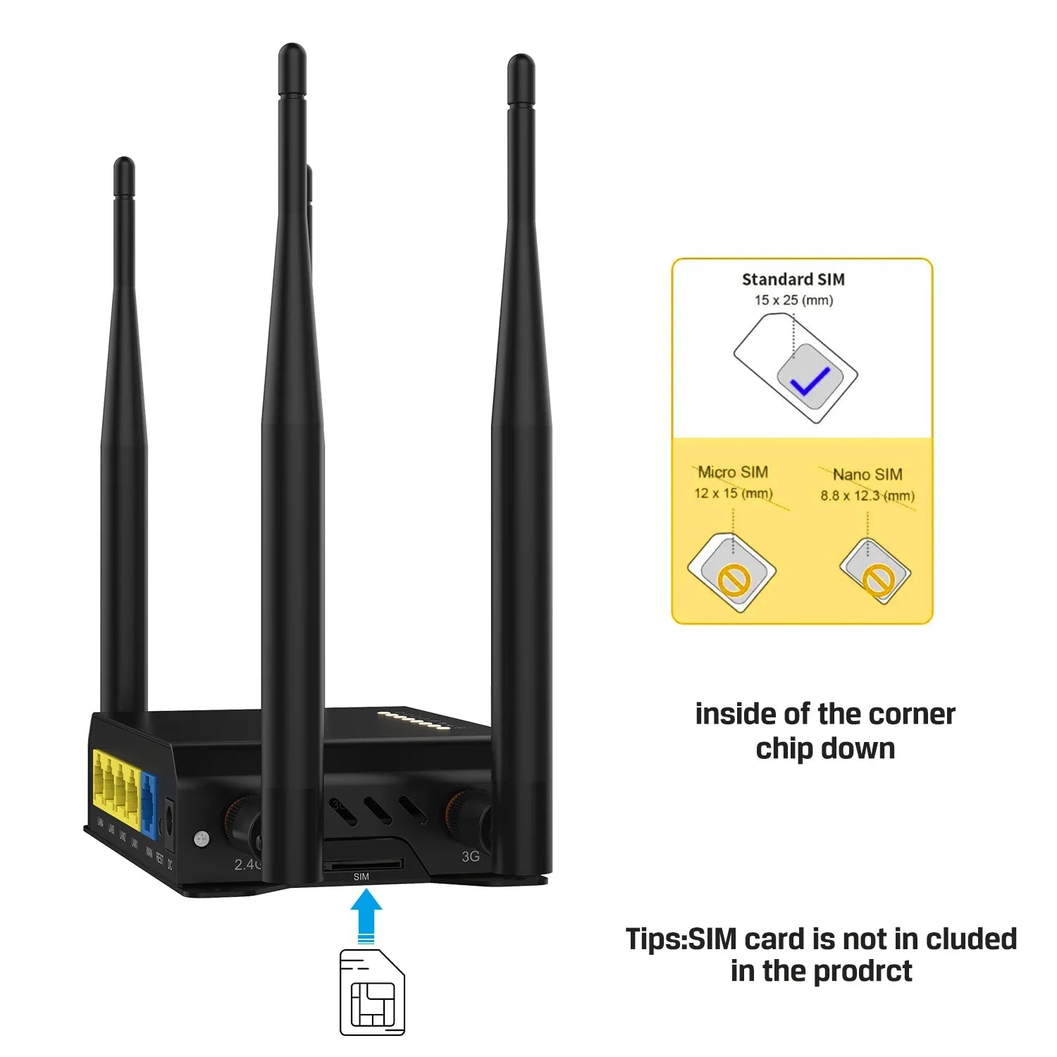 Cioswi WE826 300Mbps 3G 4G Router Wifi NL678-E Modem Sim Card Slot OpenWRT 4*LAN Roteador Access Point for Russia EU