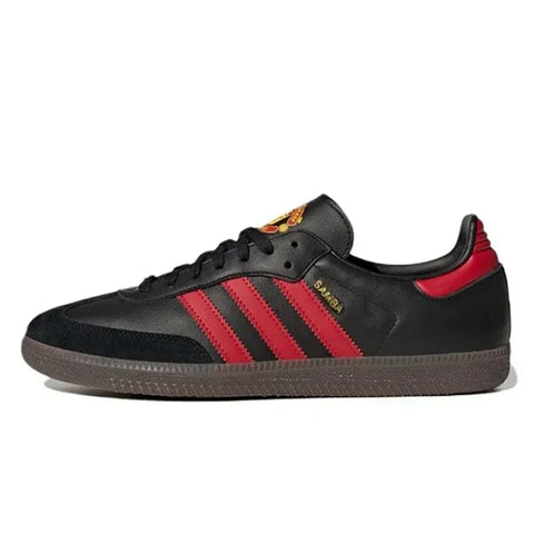 Adidas Originals Samba Low Skateboarding Shoes for Men and Women Unisex Green Tumbled Leather