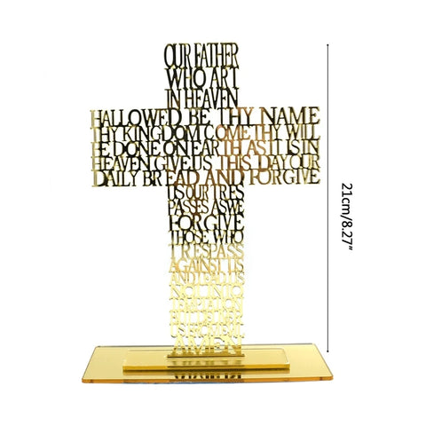 Hollow Out Acrylic Priest Father Scriptures for Cross