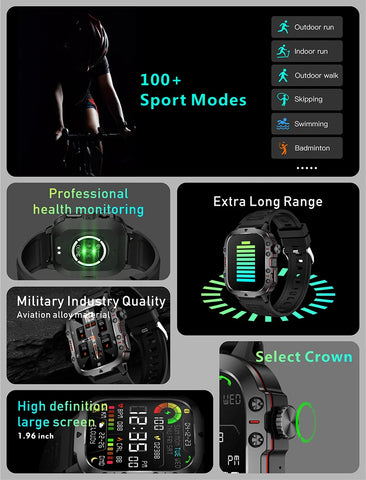 Bluetooth Call Ai Voice Sport Smartwatch For Android