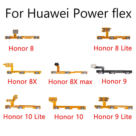 Power ON OFF  Button Flex Cable Ribbon For HuaWei Honor 8 8C 9 10 Lite 8X max  Mute Silence Volume Key Part