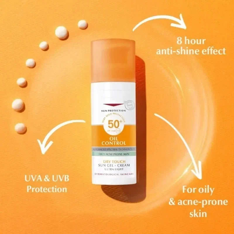 Spf 50+ Facial Sunscreen Refreshing Oil Control Sunscreen Effectively Isolates Ultraviolet Ray Sun Gel Face Body Sunscreen 50ml