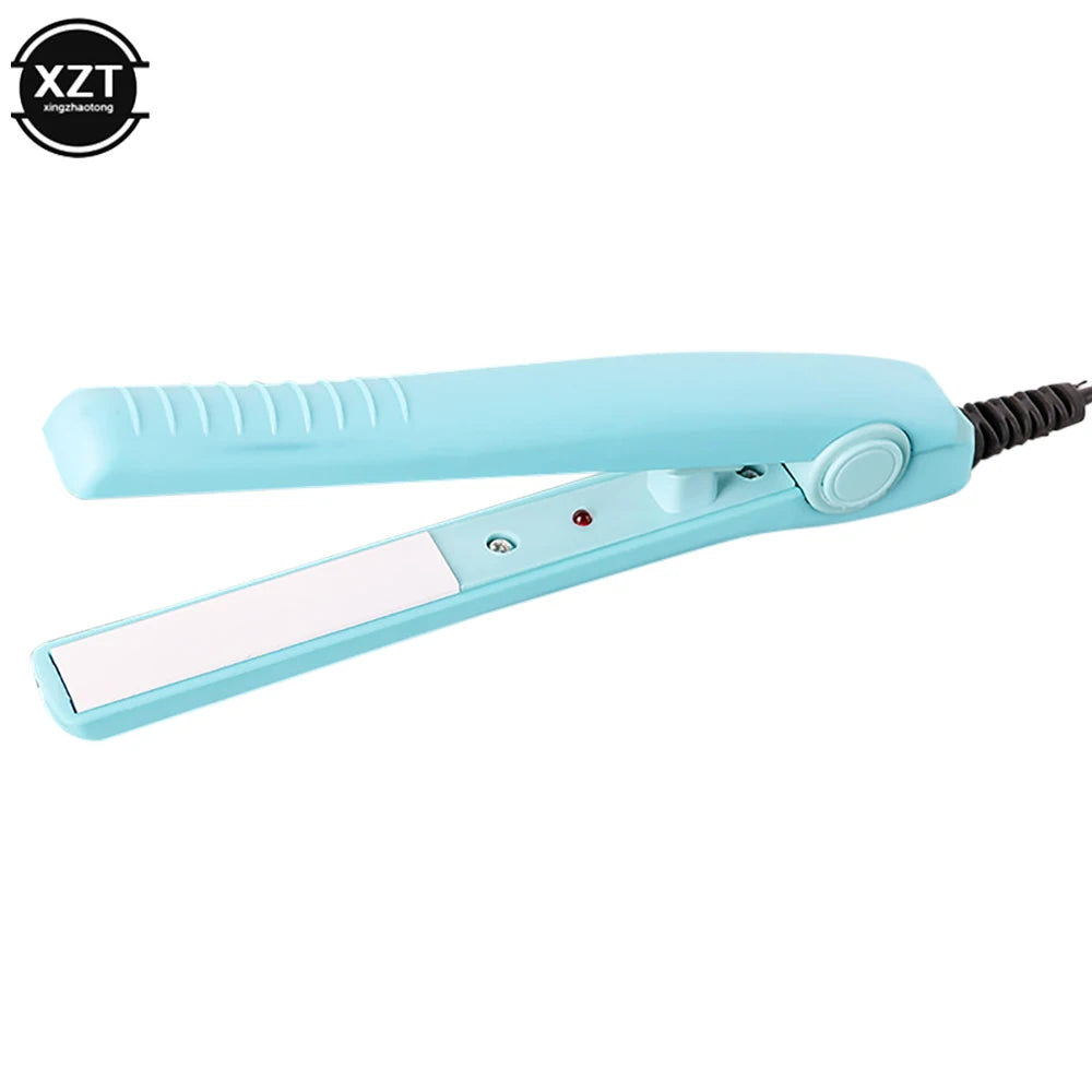 2 in 1 Portable Mini Hair Straightener Curling Iron Ceramic Straightening Styling Tools Curling And Straightened Dual-use Splint