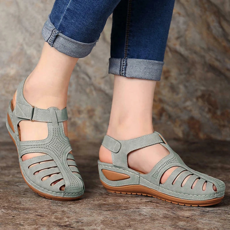 Women's Sandals Soft Summer Shoes For Women Low Heels Sandals Roman Sandals Summer Footwear Female Shoes Heel Sandal Elegant