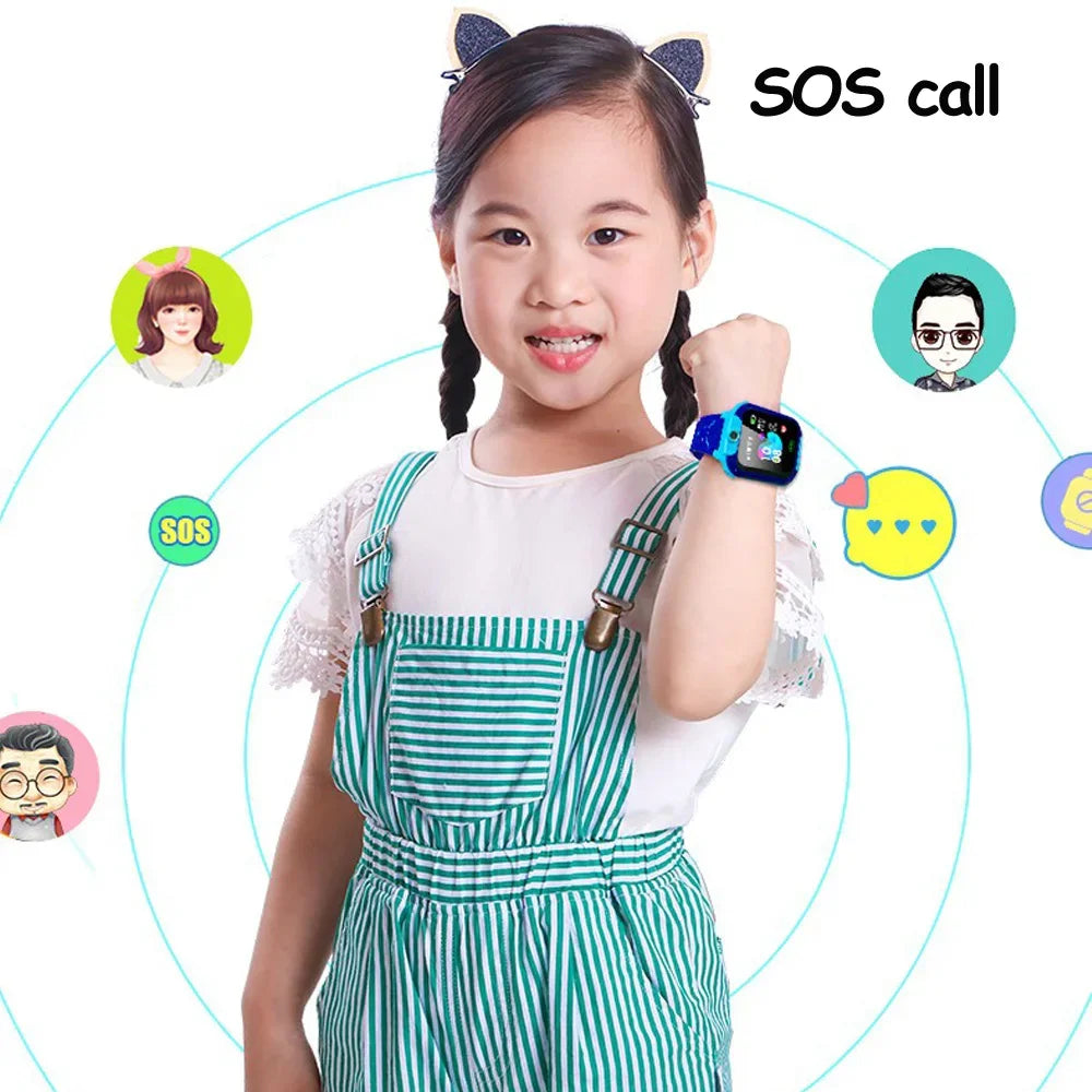 Children's Smart Watch SOS Phone Watch Smartwatch Camera With Sim Card Waterproof Kids Gift For IOS Android